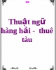 Thuật ngữ hàng hải-thuê tàu