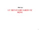 Bài giảng Lý thuyết điều khiển tự động: Chương 2 - Nguyễn Thành Phúc