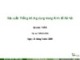 Bài giảng Xác xuất thống kê ứng dụng trong kinh tế xã hội: Chương 1 - ĐH Thăng Long