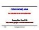 Bài giảng Công nghệ Java: Chương 4 - PhD. Trần Quang Diệu