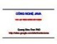 Bài giảng Công nghệ Java: Chương 3 - PhD. Trần Quang Diệu