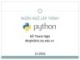 Bài giảng Ngôn ngữ lập trình Python - Đỗ Thanh Nghị