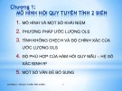 Bài giảng môn Kinh tế lượng: Chương 1 - Mô hình hồi quy tuyến tính 2 biến