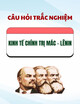 Câu hỏi trắc nghiệm ôn tập thi kết thúc môn Kinh tế chính trị Mác – Lênin